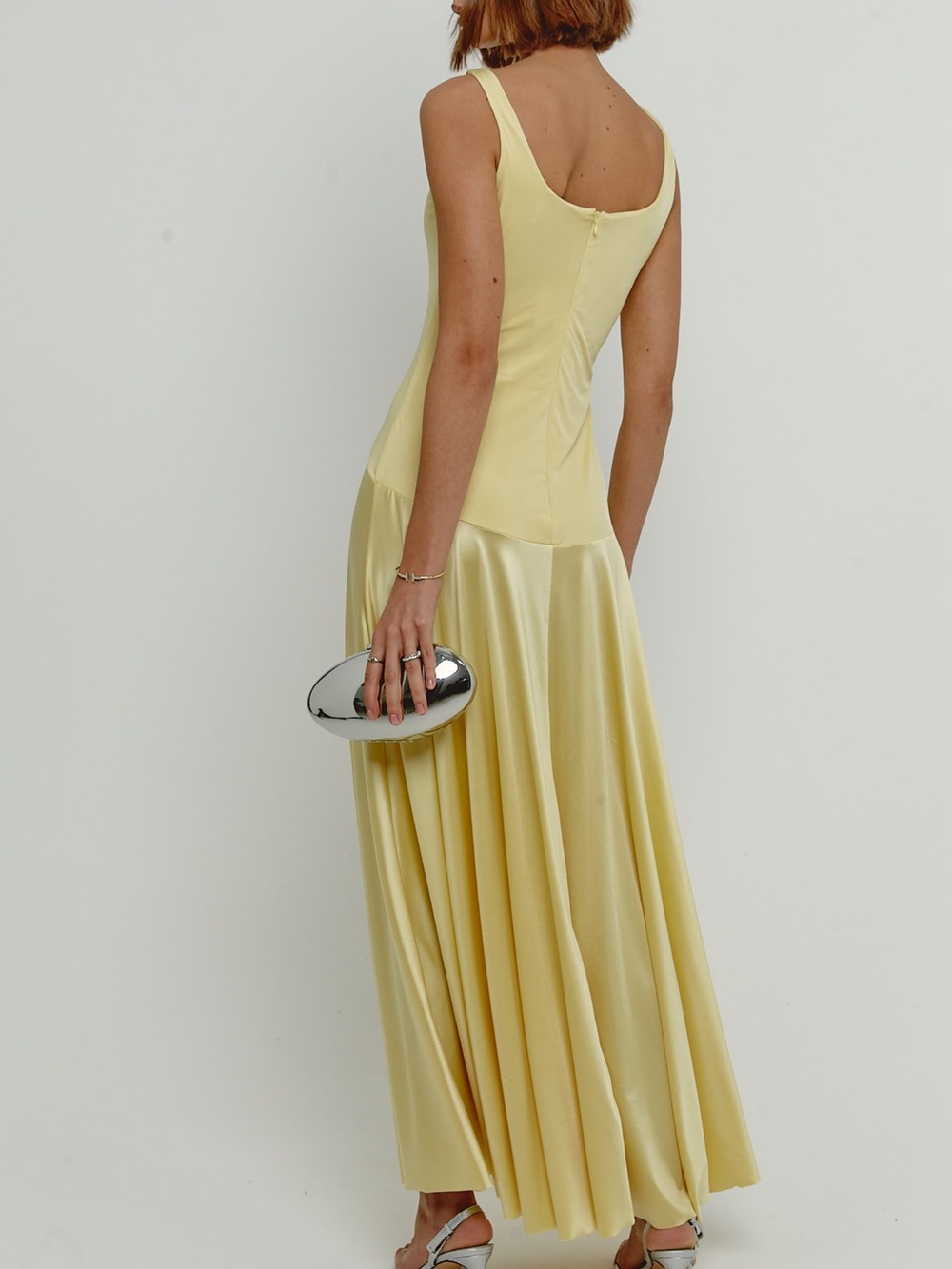 Sleeveless Yellow Maxi Dress - Rare London